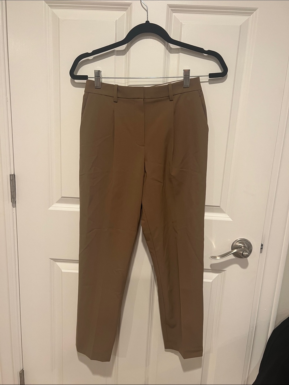 Theory Brown Slim Straight Trousers
